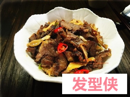 酸子姜炒牛肉干的做法