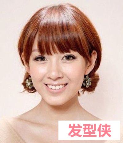 鹅蛋脸女生扎花苞头造型设计 蜜糖发色合适什么肤色人 _发型侠